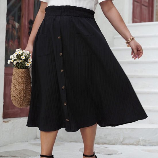 O1CN01IykT0U1z1aLCI3YtO_2923906654-0-cib.jpg Black High-Waisted A-Line Skirt Elegant Casual Dress